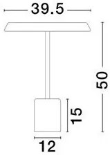 Veioza, Lampa de masa LED design decorativ OPHELIA alb