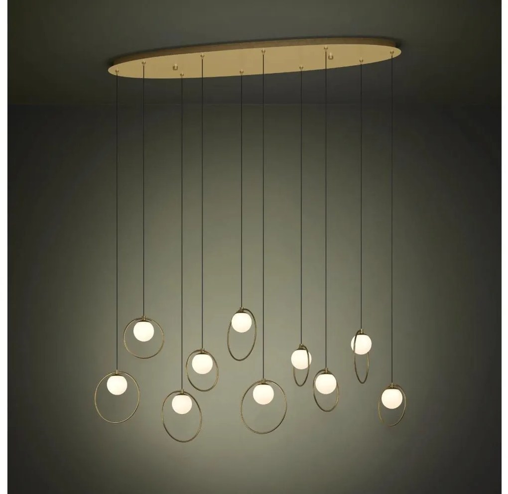 Lustră LED dimabilă pe cablu Eglo 390347 PORTOCOLOM 10xLED/3W/230V auriu