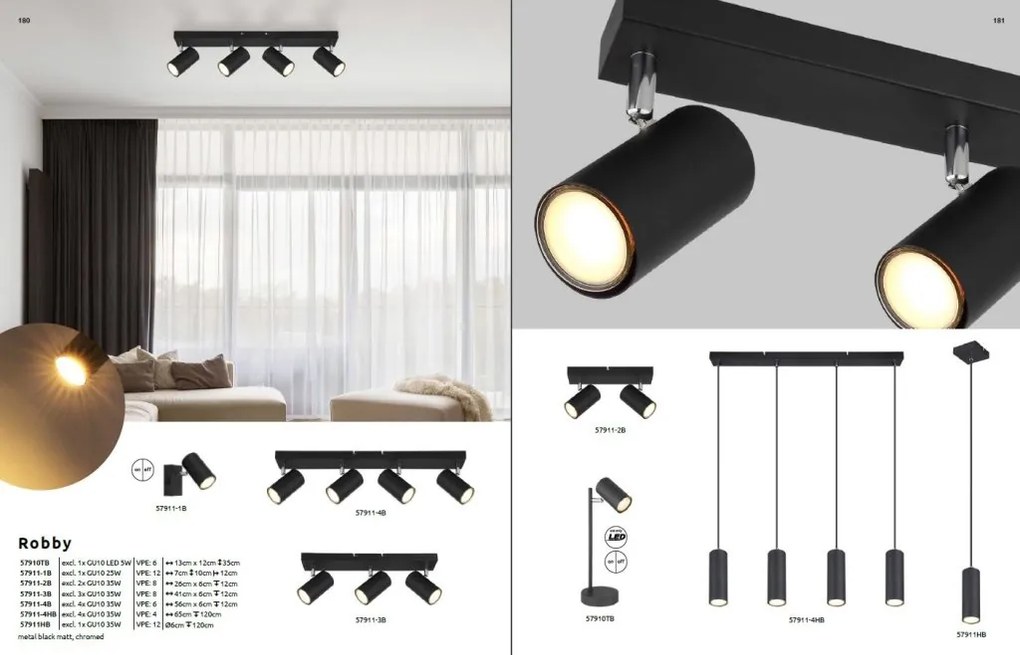 Pendul design modern ROBBY negru