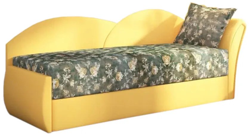 Supermobel Canapea extensibilă AGATA, 200x80x75, rose + galben (rose21/alova41), dreapta