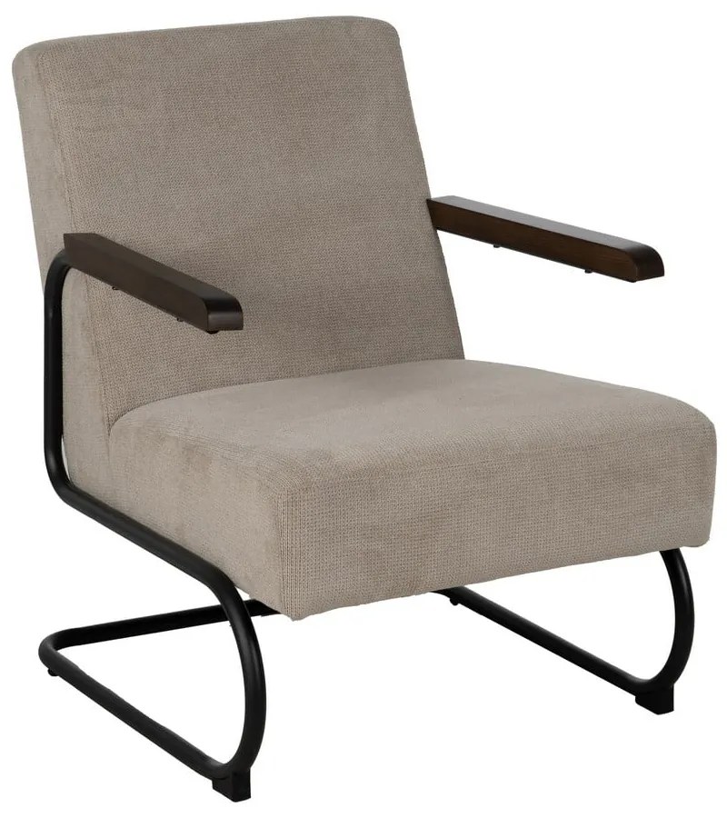 Fotoliu taupe cu tapițerie din chenille Industra – Ixia