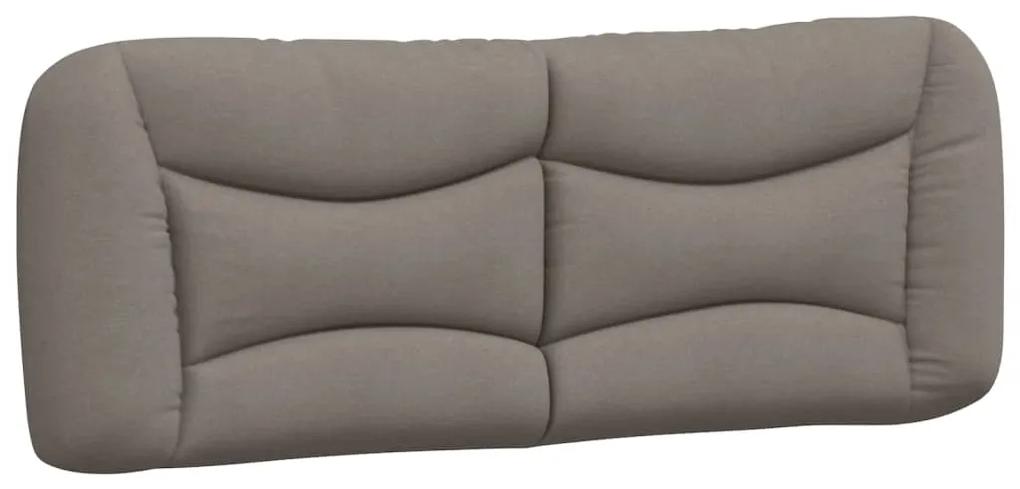 374565 vidaXL Pernă pentru tăblie de pat, gri taupe, 120 cm, material textil