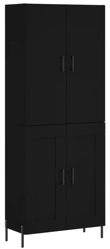 3195796 vidaXL Dulap înalt, negru, 69,5x34x180 cm, lemn compozit