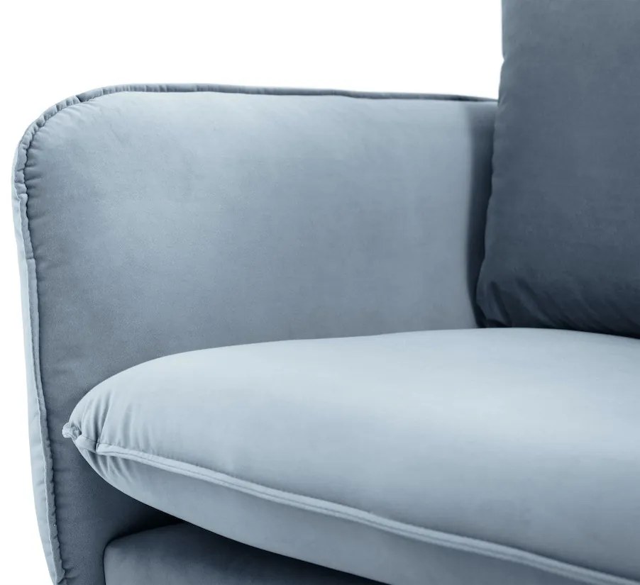 Fotoliu tapitat Vienna velvet/gold – L95 x l92 x h95 cm