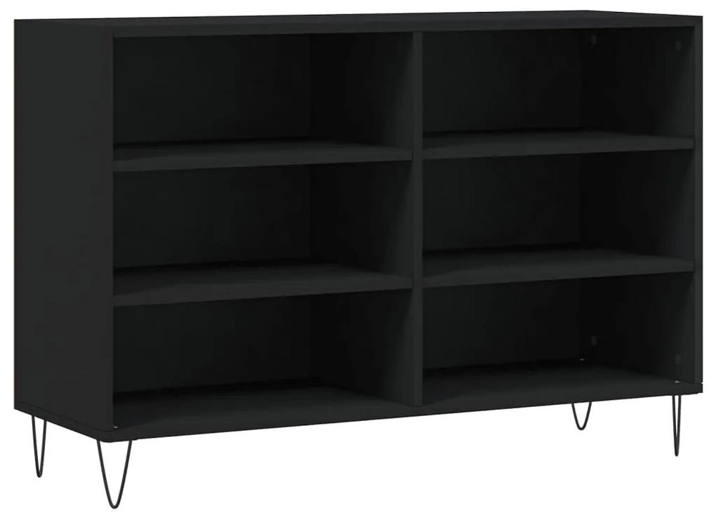 827109 vidaXL Servantă, negru, 103,5x35x70 cm, lemn compozit