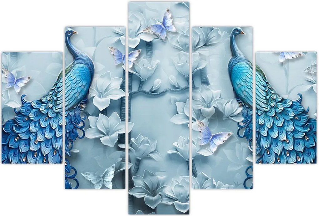 Tablou cu păuni (150x105 cm)