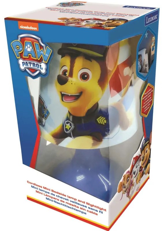 Lampa de noapte pentru copii Lexibook MLT10PA Paw Patrol, Lumina schimbatoare, Baterii, ON/OFF, Multicolor