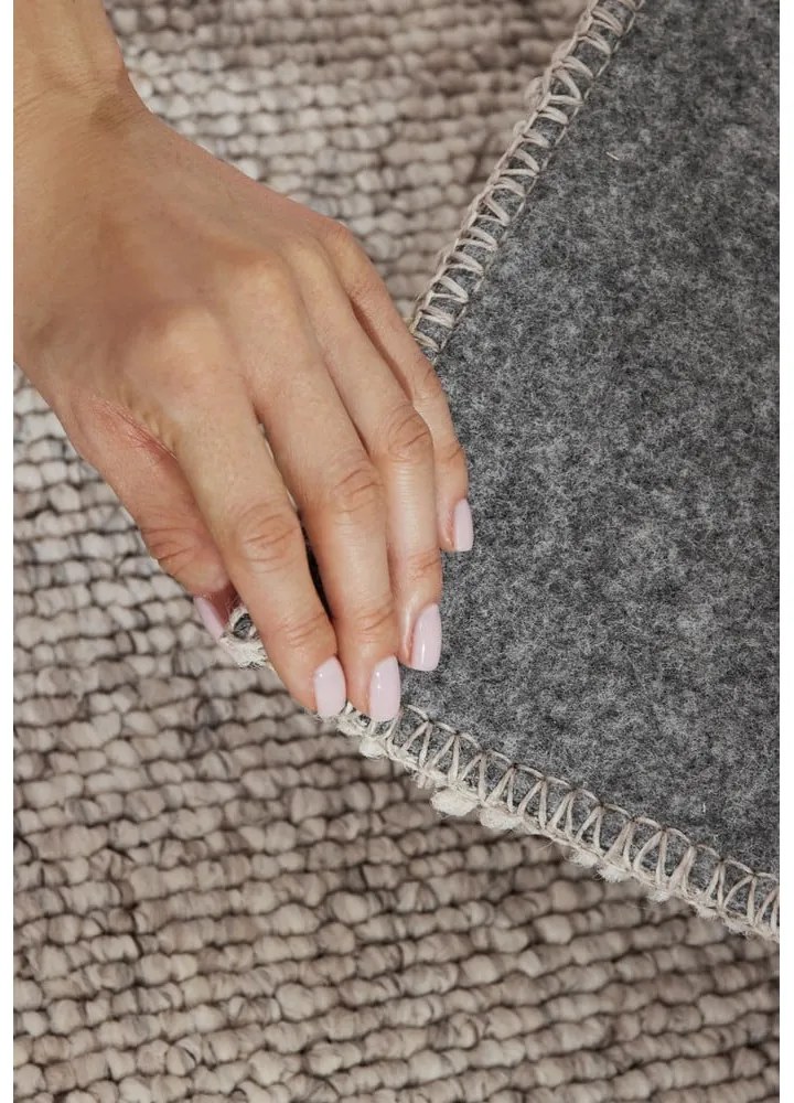 Covor gri/crem lavabil 80x150 cm Rocco Dark Cream – Elle Decoration