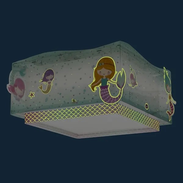 Plafonieră pentru copii MERMAIDS 2xE27/60W/230V Dalber 63446