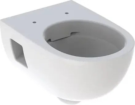 Vas wc suspendat Geberit Selnova Rimfree fara capac alb cu forma partial inchisa