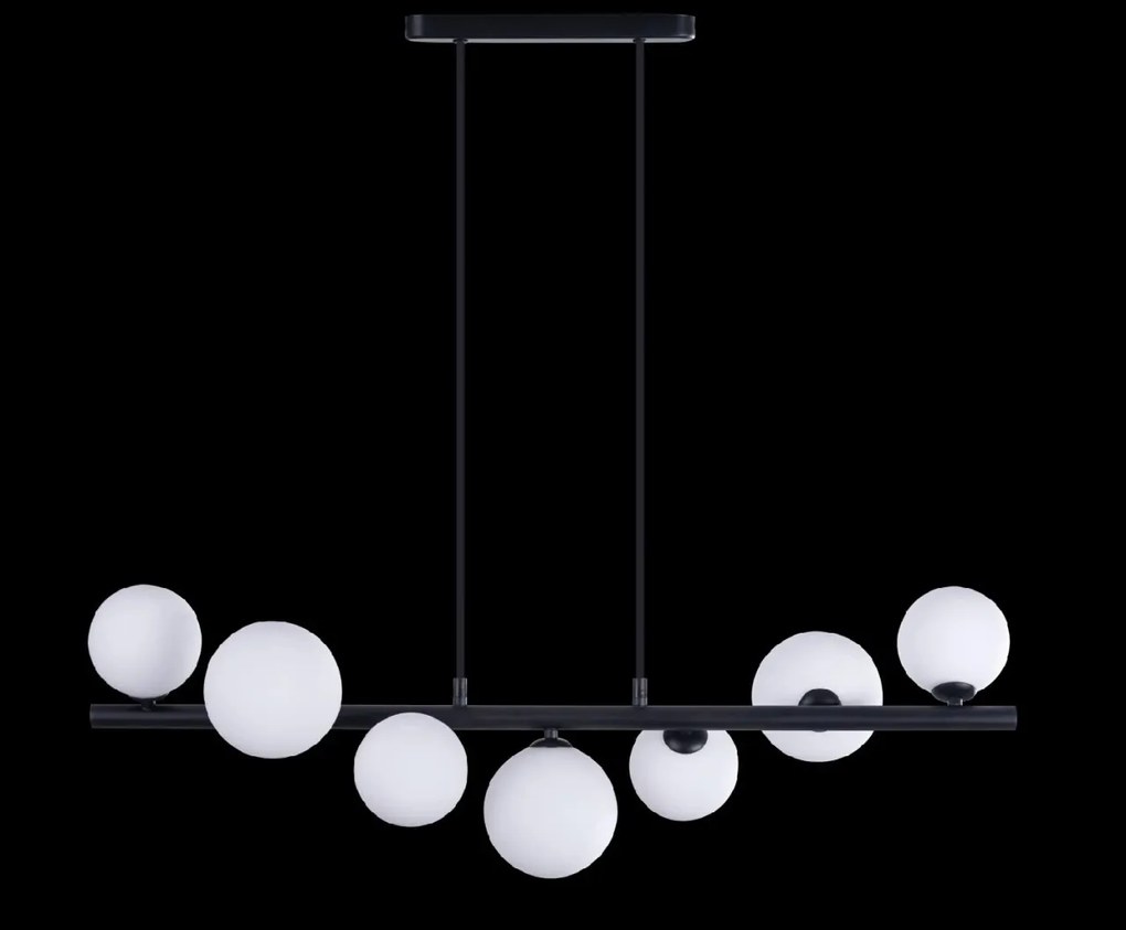 Lustra suspendata design modern SYBILLA 7 black