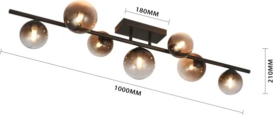 Brilagi - Candelabru LED aplicat MILLA 7xG9/3W/230V maro/maro fumuriu