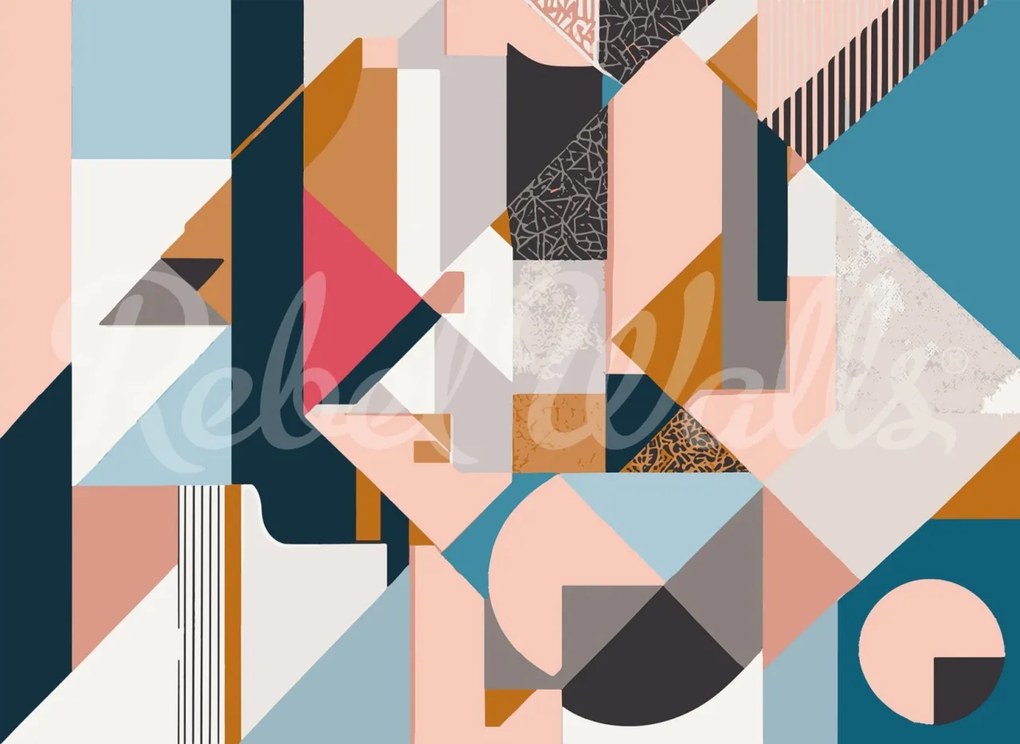 Fototapet, Retro Shapes, Multi, Rebel Walls
