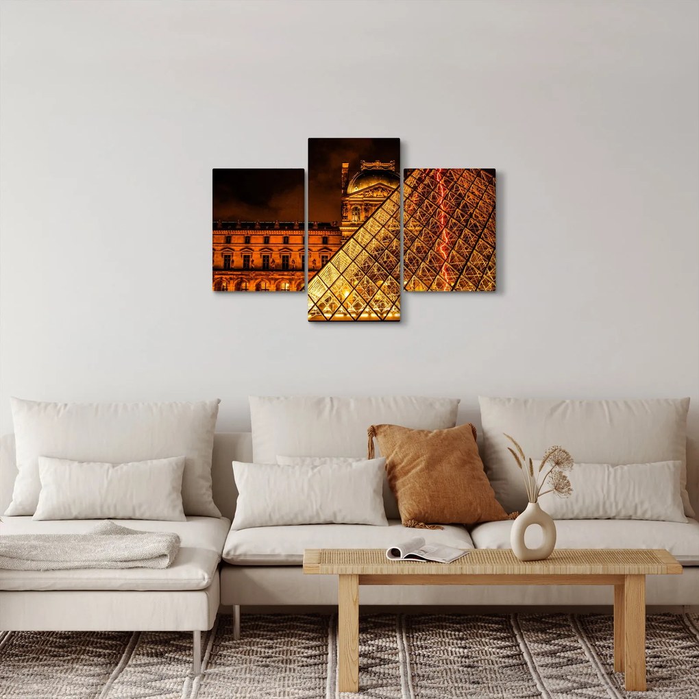 Tablou cu Louvre la Pris (90x60 cm)