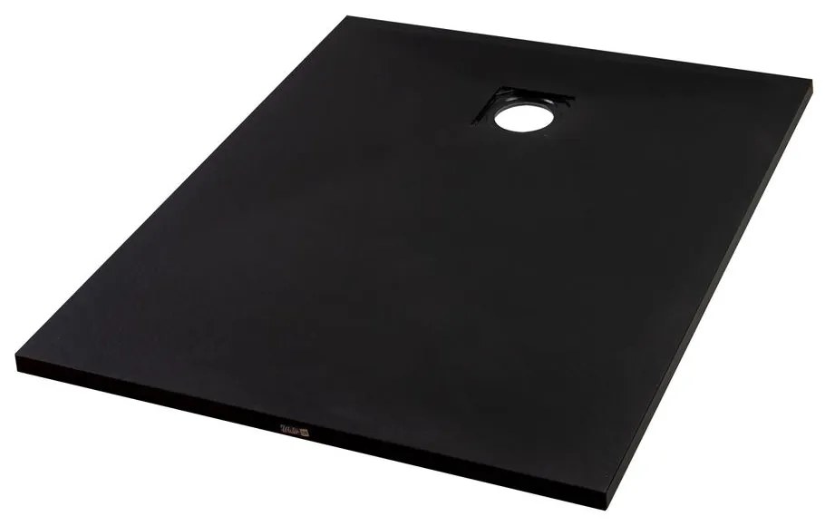 Cagliari Black 80x100x2,6 cm tăviță de duș pătrată, SMC, cu sifon inclus