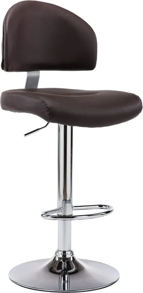 vidaXL Scaun de bar, maro, piele ecologică