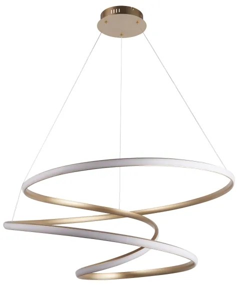 Endon 97639 - Lustră LED reglabilă suspendată pe cablu TWIRL LED/88W/230V 3000K, aurie