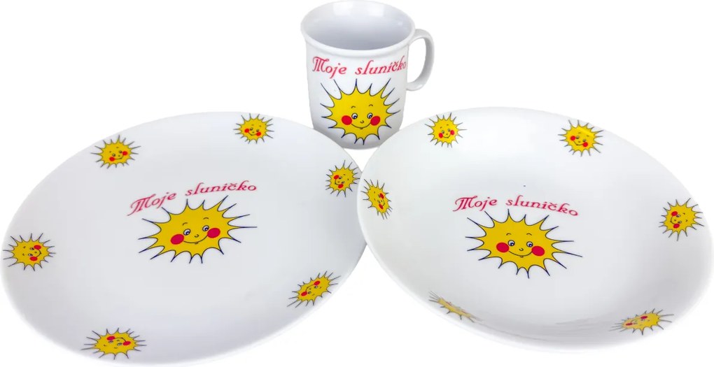 Set de masă pentru copii din 3 piese Thun Soare