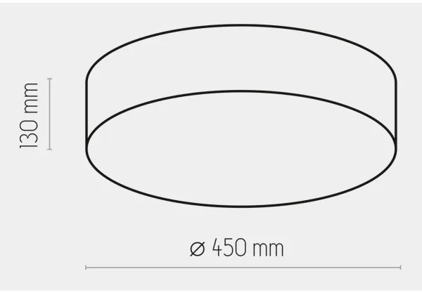Plafonieră RONDO 4xE27/15W/230V d. 45 cm neagră