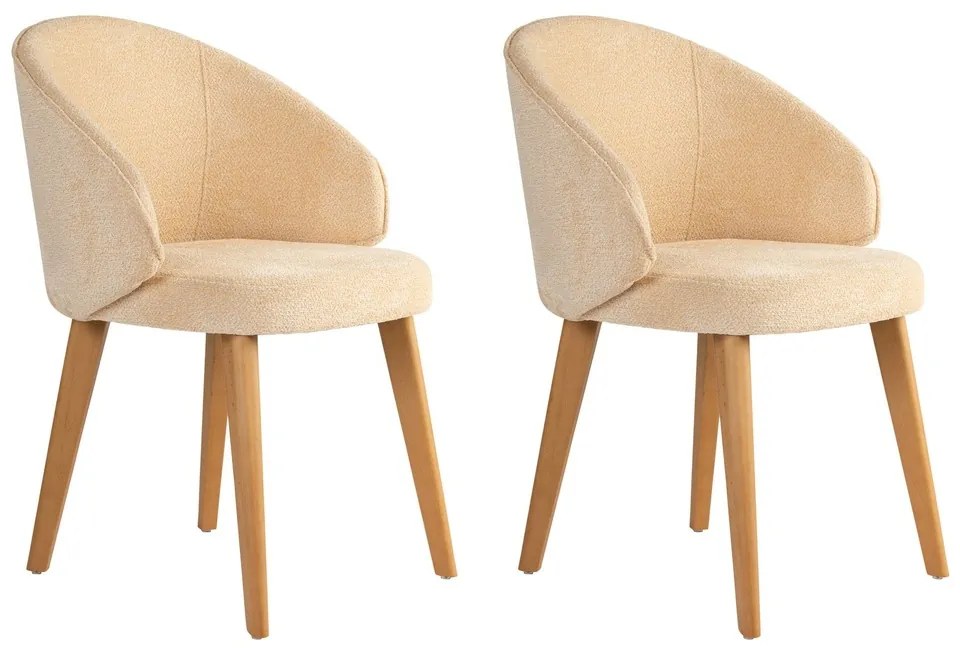 Set de scaune de sufragerie Bentley Beige and DarkOak, 2 buc.