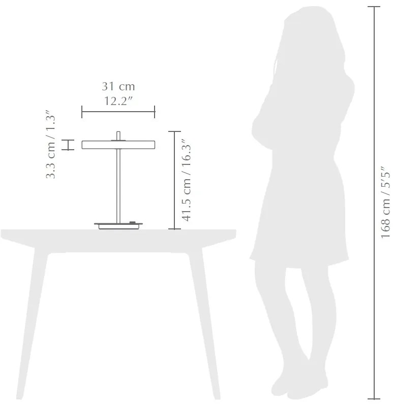 Veioza LED design scandinav Asteria table - anthracite grey 2306 VTC