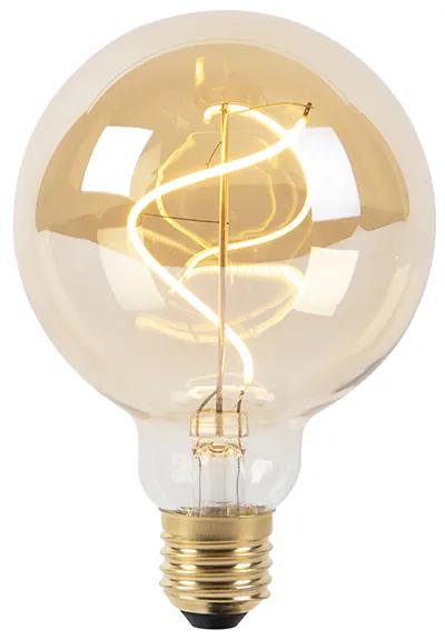 Lampă cu filament spirală LED E27 reglabilă G95 goldline 270lm 2100K