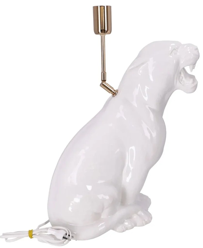 Lampa ceramica Leopard Alb h 45 cm