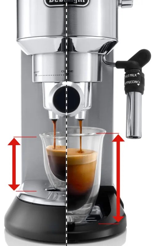 Espressor manual DeLonghi EC685.M, 1300W, 15 bar, 1.1 l, 3 adaptoare, Controlul temperaturii, Inox
