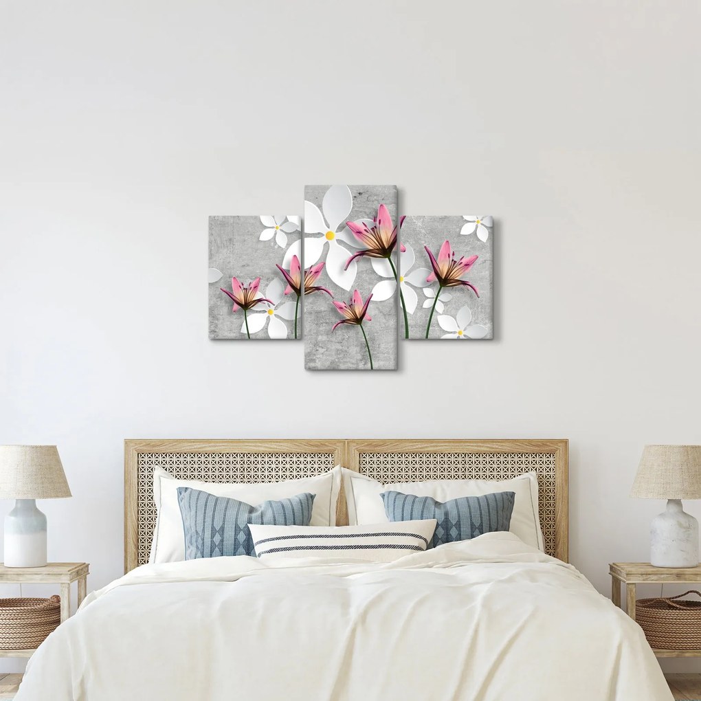 Tablou cu abstracție florală (90x60 cm)