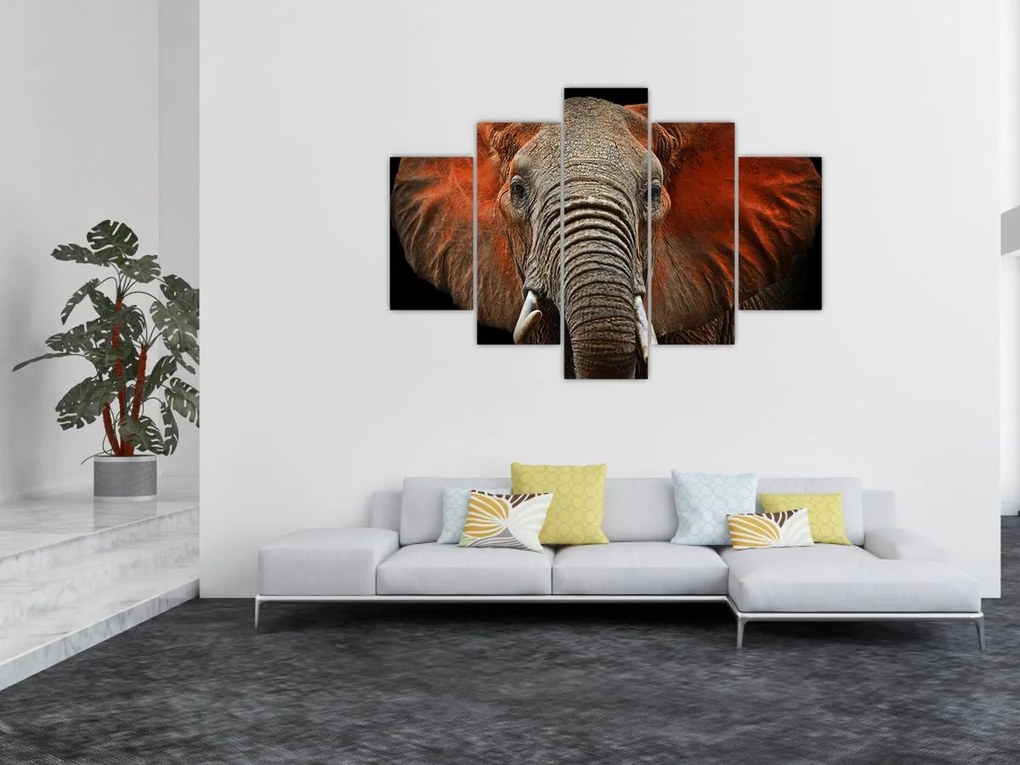 Tablou - Elefanți cu Tsavo (150x105 cm)