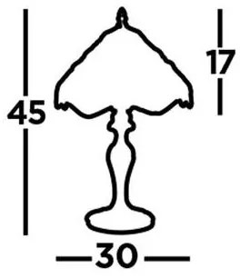 Lampă de masă Tiffany Searchlight EU1287 DRAGONFLY 1xE27/60W/230V