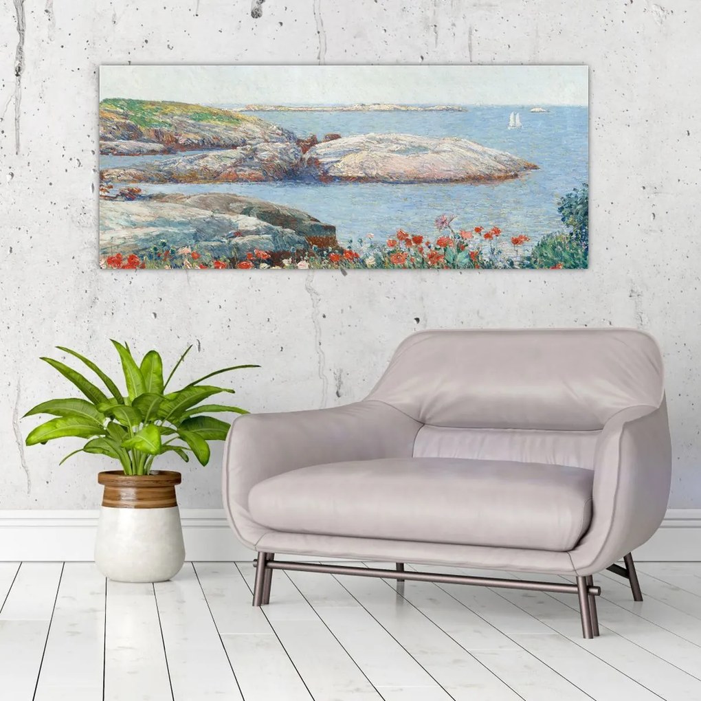 Tablou - Childe Hassam, Poppies,  Isles of Shoals, reproducere (120x50 cm)