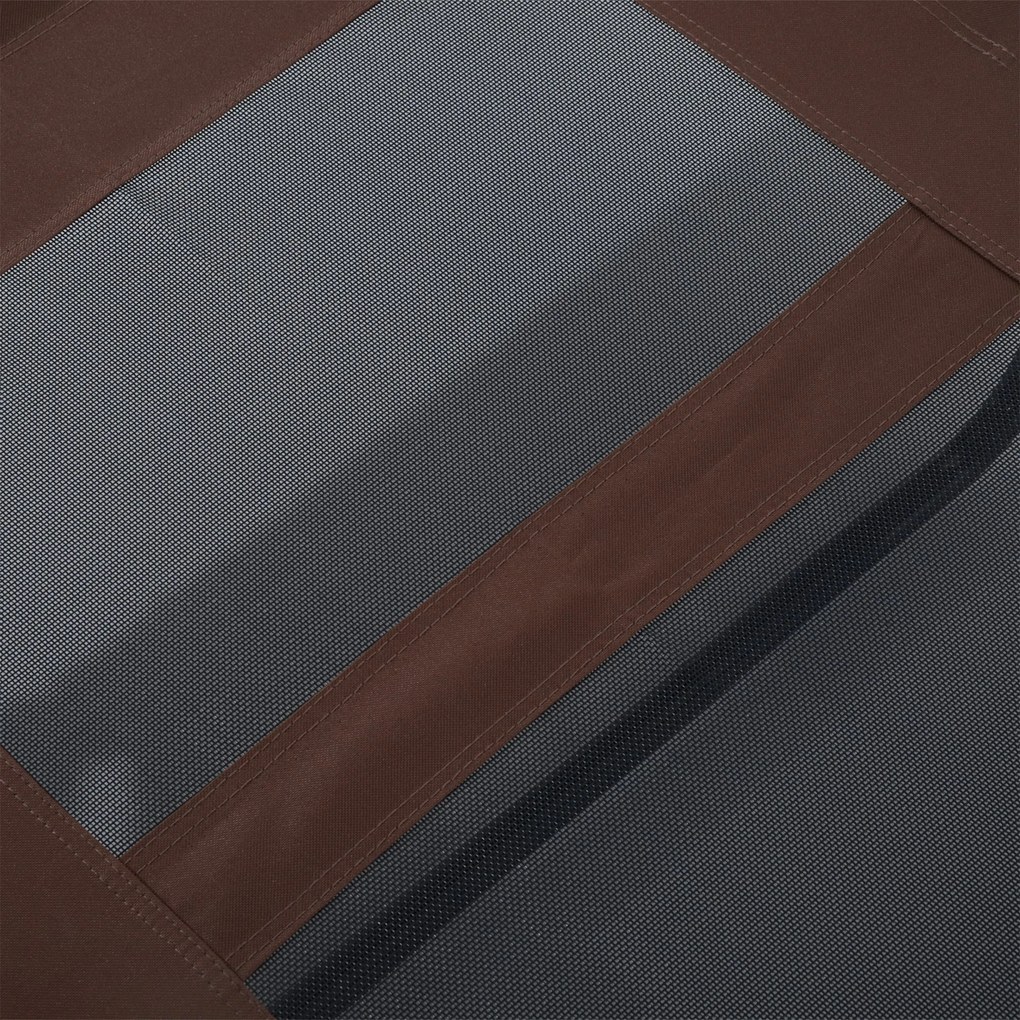 PawHut Sezlong Caini Metal și Panza Oxford, Confort Superior 92x76x18cm, Maro și Negru | Aosom Romania