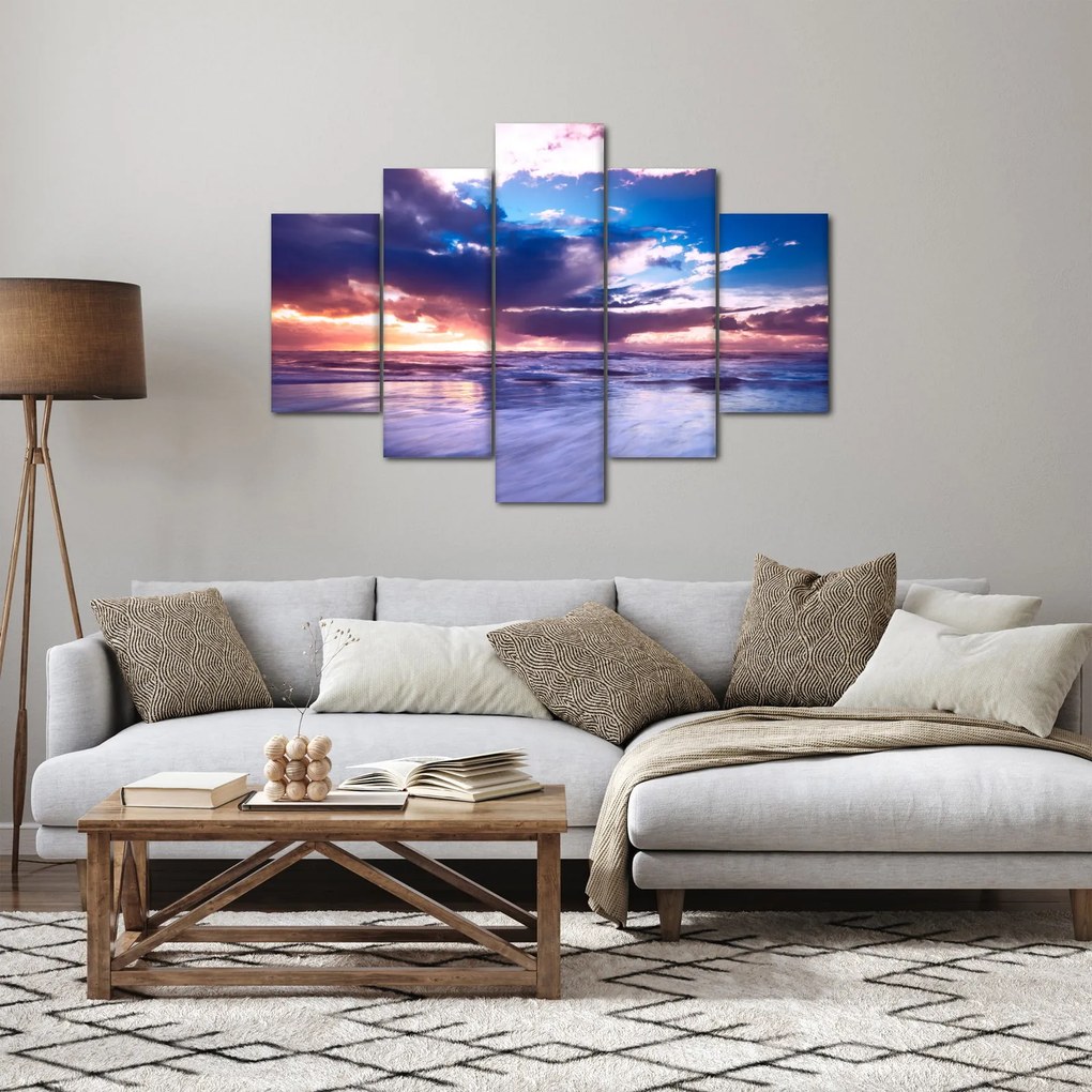 Tablou - Apus de soare la mare (150x105 cm)