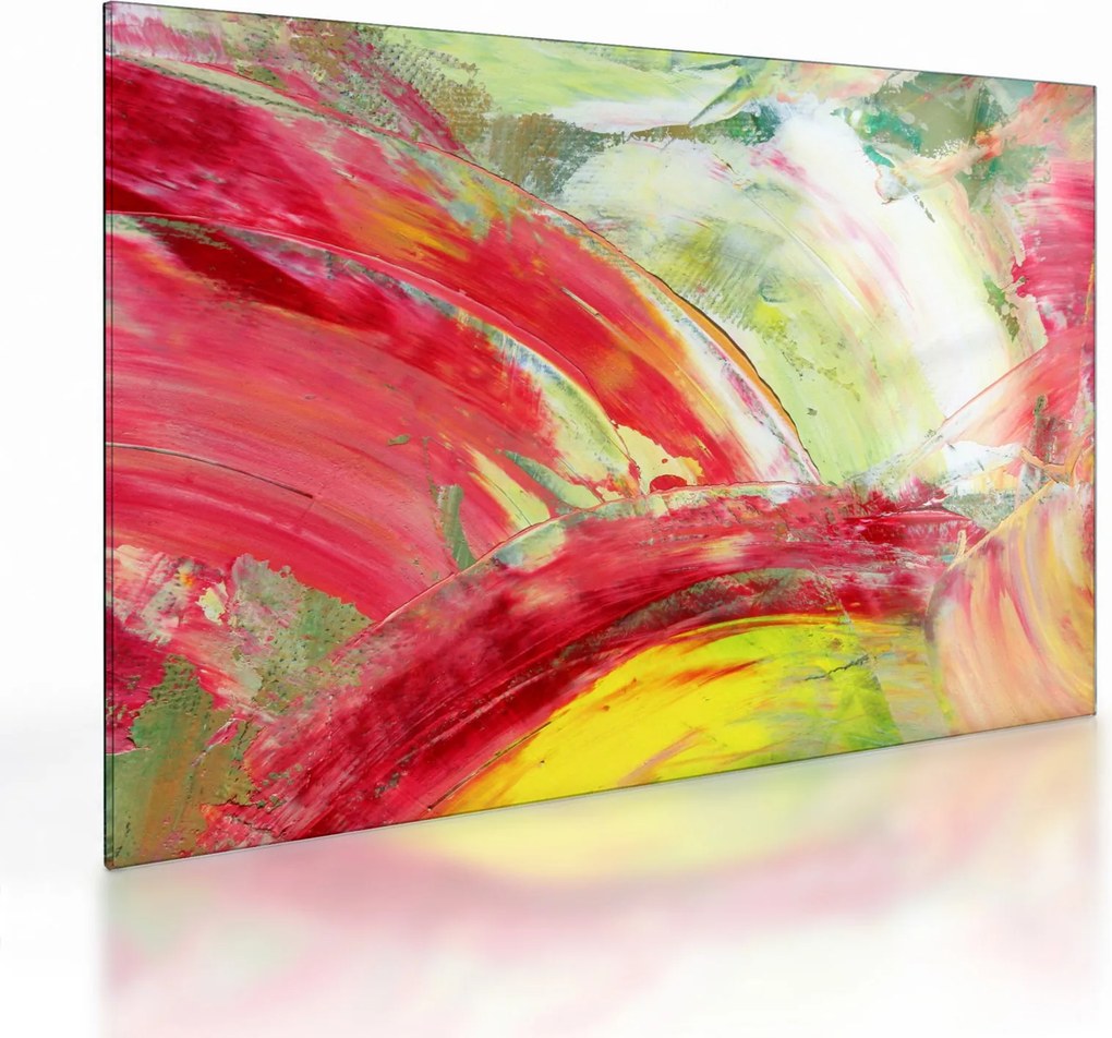 Tablou pe sticlă cu abstracție - pictura (70x50 cm)
