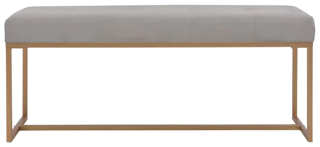 247563 vidaXL Bancă, gri, 120 cm, catifea