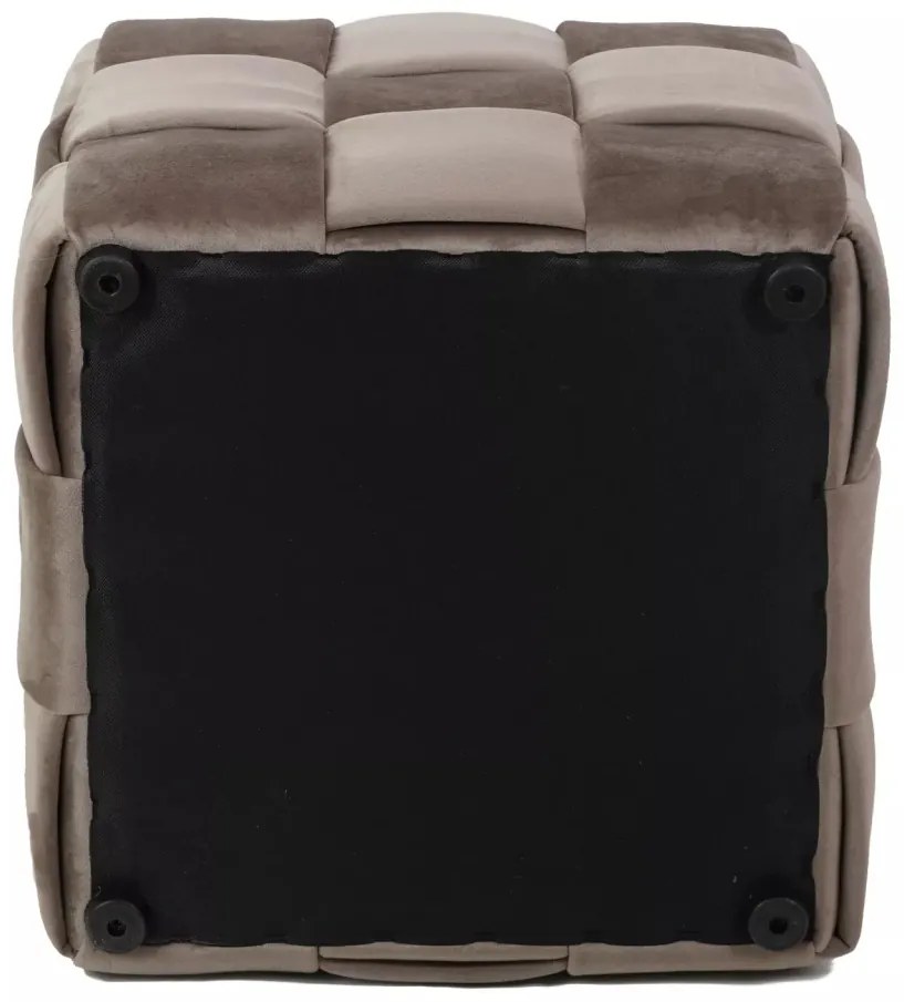 Taburet Casel velvet bej inchis Tap.251