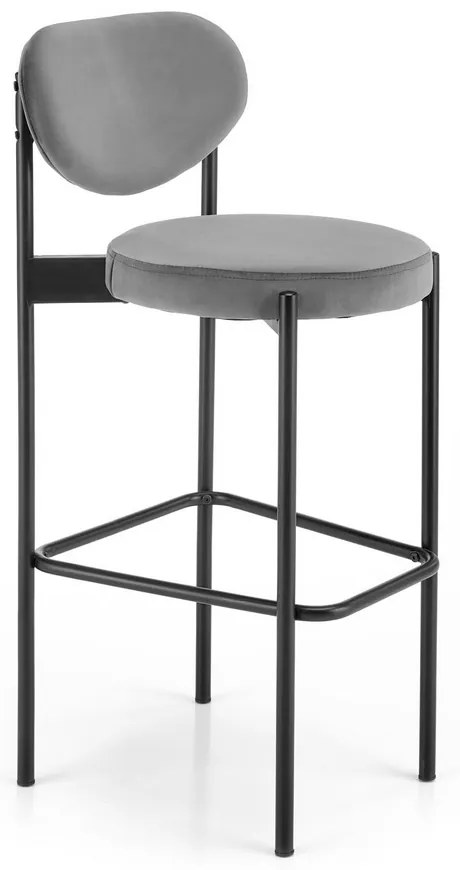 Scaun de bar Berk, gri