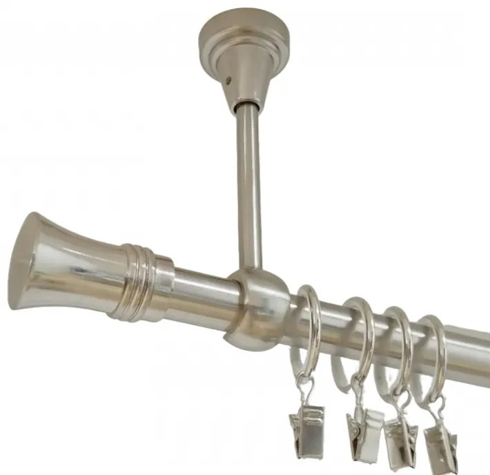 Galerie simpla prindere tavan capri 19 mm inox (Alege marime: 240 cm)