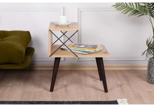 Noptieră CROSS 55x50 cm maro