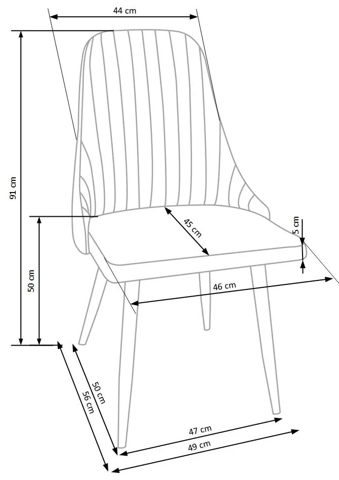 Scaun de bucaterie Tadeo, bej/fag