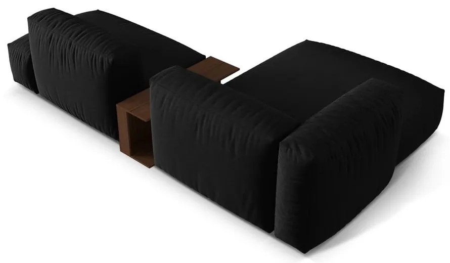 Colțar modular negru (cu colț pe partea stângă ) Martina – Micadoni Home