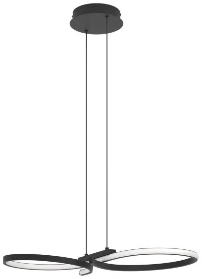 Lustră LED pe cablu Eglo 901267 SERPINS LED/21W/230V 3000K negru