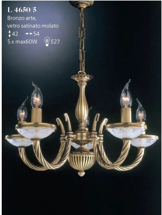 Candelabru clasic cu 5 brate design italian realizata manual 4650