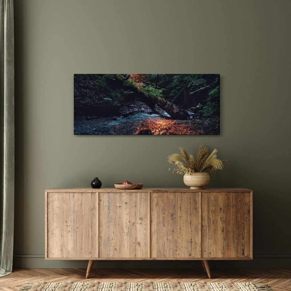 Tablou cu râu montan (120x50 cm)