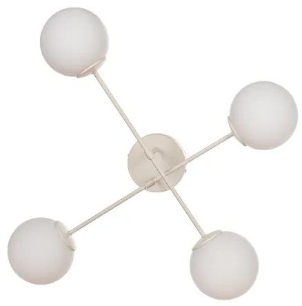 Plafonieră aplicată MOON 4xE27/15W/230V crem