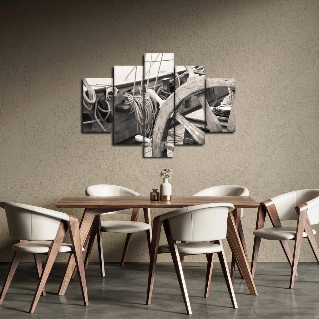Tablou - Cârma de barcă cu vele (150x105 cm)