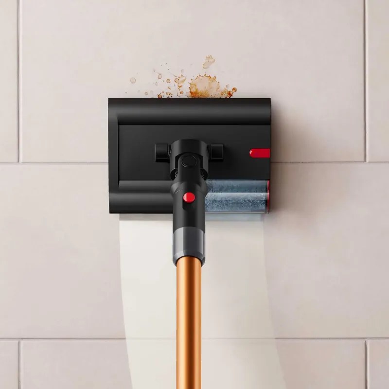 Aparat vertical pentru curatare umeda Dyson PencilWash WR04 637239-01, 300/340 ml, 30 min, 100 m², 2 moduri, Autopropulsie, Inclinare de 170°, LED, Negru/Auriu