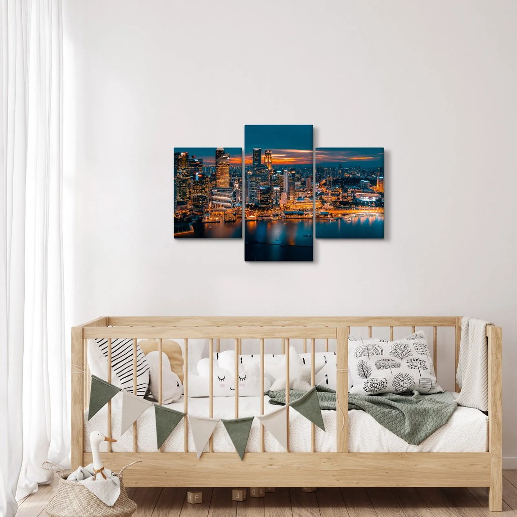 Tablou cu orașul nocturn (90x60 cm)