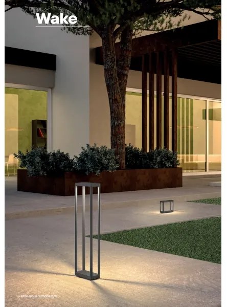 Redo 90580 - Lampă LED de exterior WAKE, 8W, 230V, 3000K, 20 cm, IP65, antracit